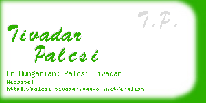 tivadar palcsi business card